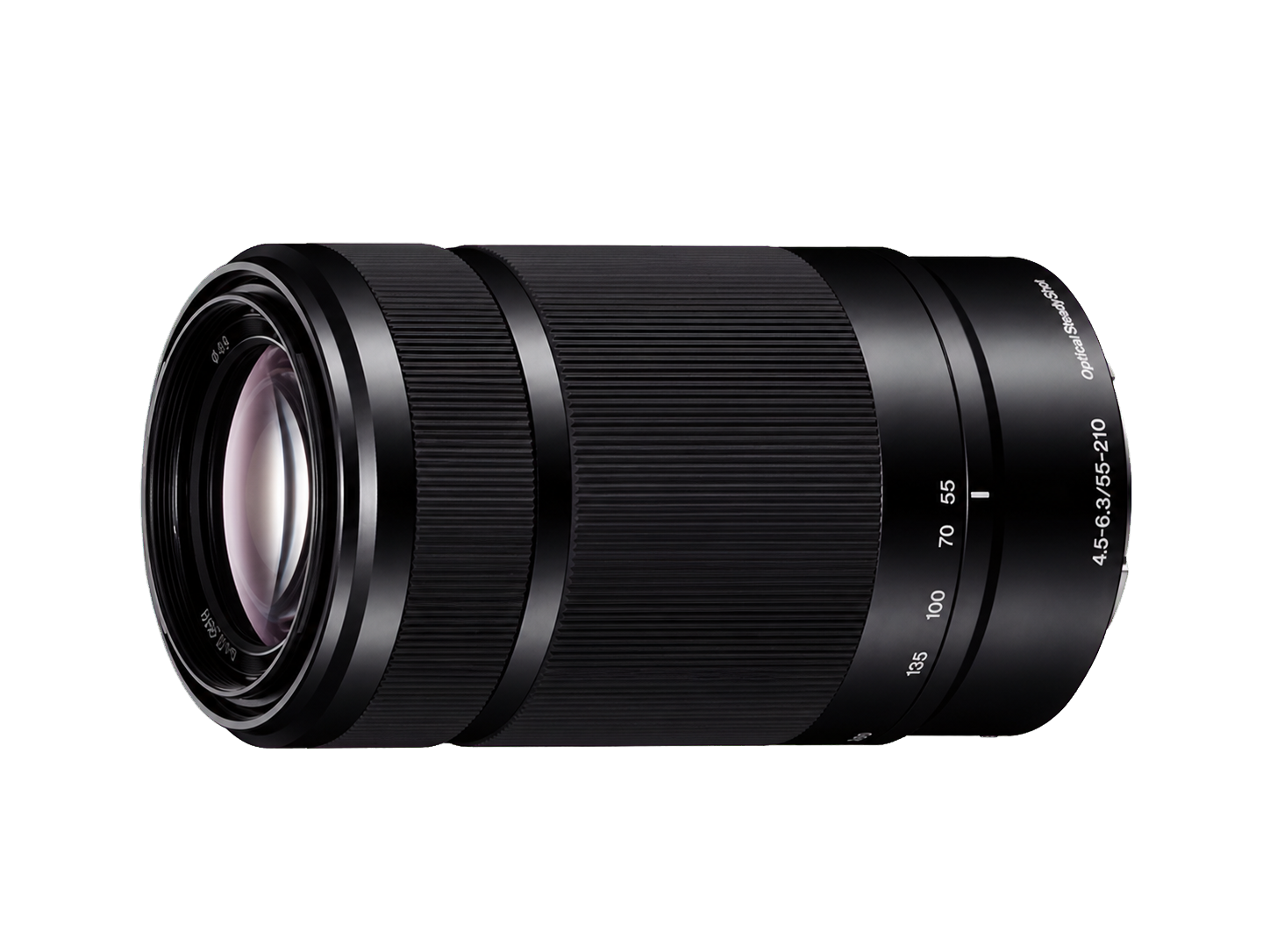 Black Sony E 55–210mm F4.5–6.3 OSS lens
